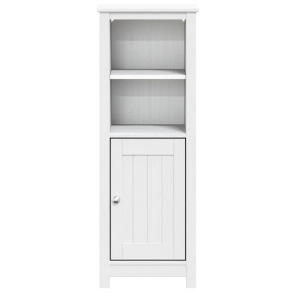 vidaXL Bathroom Cabinet BERG White 15.7"x13.4"x43.3" Solid Wood Pine - Image 3