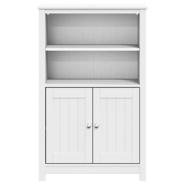 vidaXL Bathroom Cabinet BERG White 27.4"x13.4"x43.3" Solid Wood Pine - Image 3