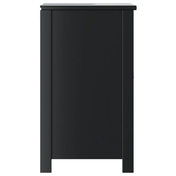 vidaXL Bathroom Sink Cabinet BERG Black 23.6"x13.4"x23.2" Solid Wood Pine - Image 5