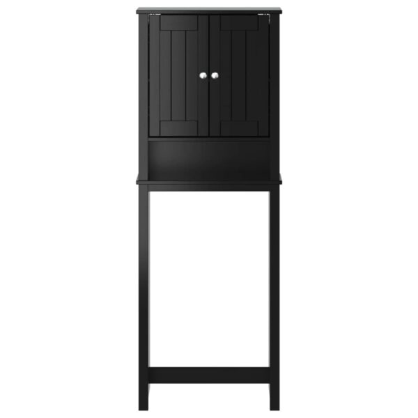 vidaXL Over-the-Toilet Storage BERG Black 23.6"x10.6"x64.8" Solid Wood - Image 3