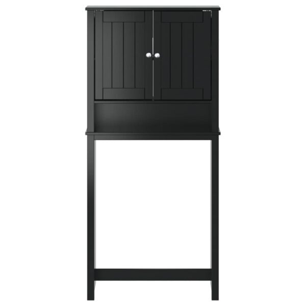 vidaXL Washing Machine Cabinet BERG Black 29.9"x10.6"x64.8" Solid Wood - Image 3