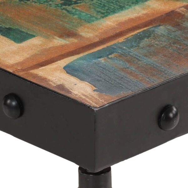 vidaXL Coffee Table with Wheels Solid Reclaimed Wood 39.4"x21.7"x10.2" - Image 5