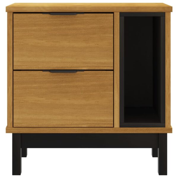 vidaXL Bedside Cabinet FLAM 19.3"x13.8"x19.7" Solid Wood Pine - Image 5