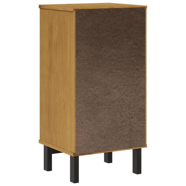 vidaXL Bedside Cabinet FLAM 15.7"x13.8"x31.5" Solid Wood Pine - Image 7