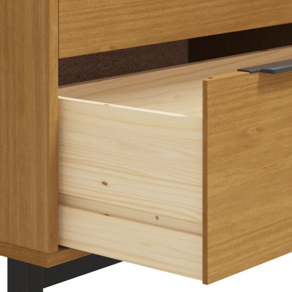 vidaXL Drawer Cabinet FLAM 31.5"x15.7"x31.5" Solid Wood Pine - Image 8