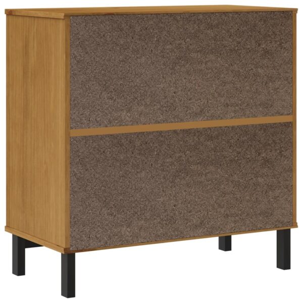 vidaXL Sideboard with Glass Door FLAM 31.5"x15.7"x31.5" Solid Wood Pine - Image 7