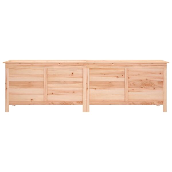 vidaXL Patio Storage Box 78.1"x19.7"x22.2" Solid Wood Fir - Image 4