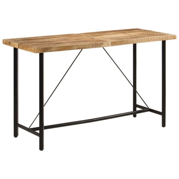 vidaXL Bar Table 70.9"x27.6"x42.1" Solid Wood Mango and Iron