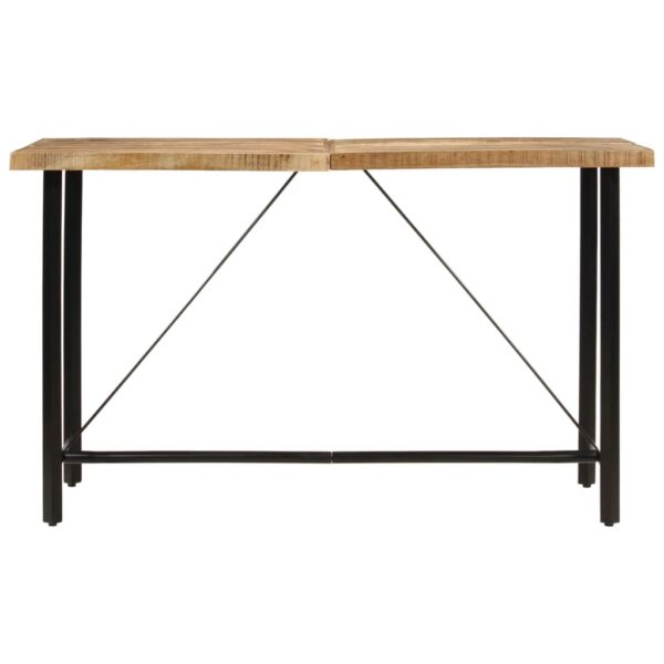 vidaXL Bar Table 70.9"x27.6"x42.1" Solid Wood Mango and Iron - Image 2