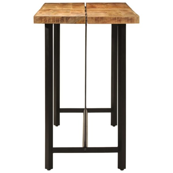 vidaXL Bar Table 70.9"x27.6"x42.1" Solid Wood Mango and Iron - Image 3