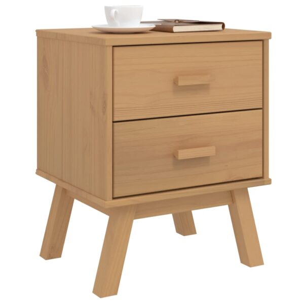 vidaXL Bedside Cabinet OLDEN Brown Solid Wood Pine - Image 4