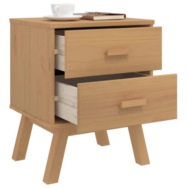 vidaXL Bedside Cabinet OLDEN Brown Solid Wood Pine - Image 5