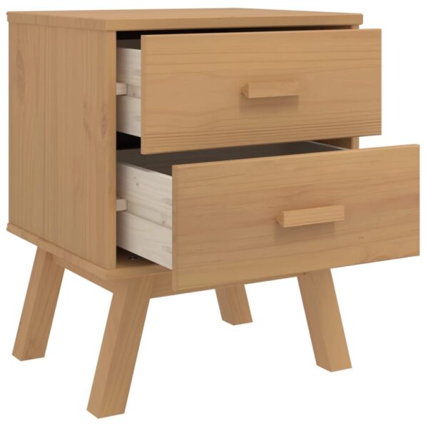 vidaXL Bedside Cabinet OLDEN Brown Solid Wood Pine - Image 6