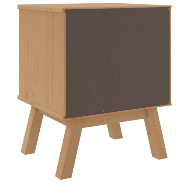 vidaXL Bedside Cabinet OLDEN Brown Solid Wood Pine - Image 9