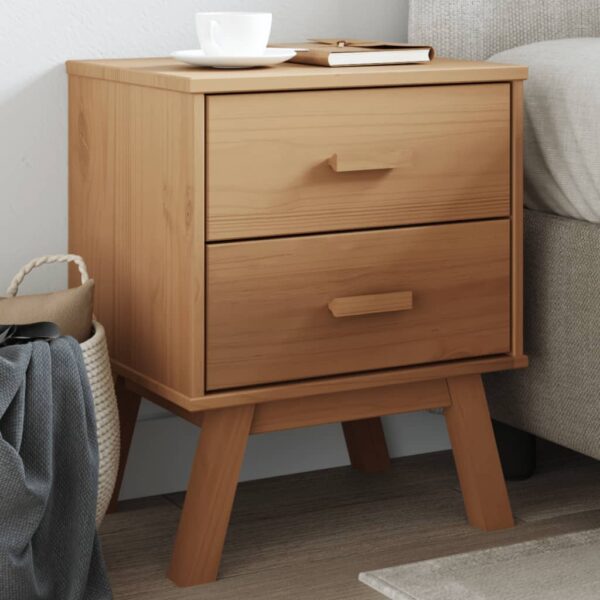 vidaXL Bedside Cabinet OLDEN Brown Solid Wood Pine