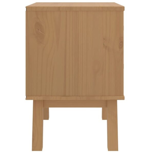 vidaXL Bedside Cabinet OLDEN Gray and Brown Solid Wood Pine - Image 8