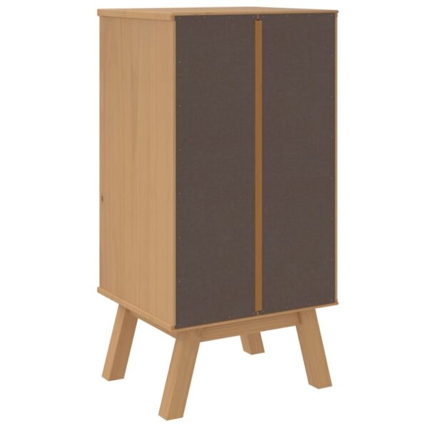 vidaXL Bedside Cabinet OLDEN Gray and Brown Solid Wood Pine - Image 9