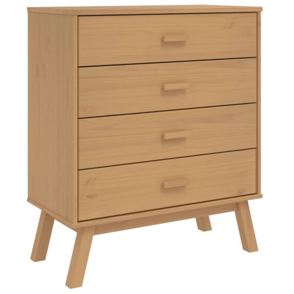 vidaXL Drawer Cabinet OLDEN Brown Solid Wood Pine - Image 2