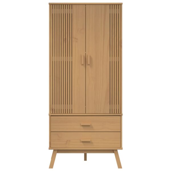 vidaXL Wardrobe OLDEN Brown 30.1"x20.9"x67.7" Solid Wood Pine - Image 7