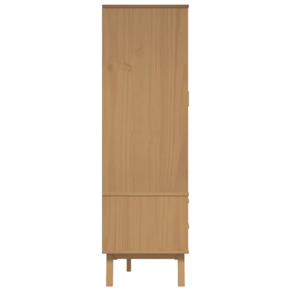 vidaXL Wardrobe OLDEN Brown 30.1"x20.9"x67.7" Solid Wood Pine - Image 8