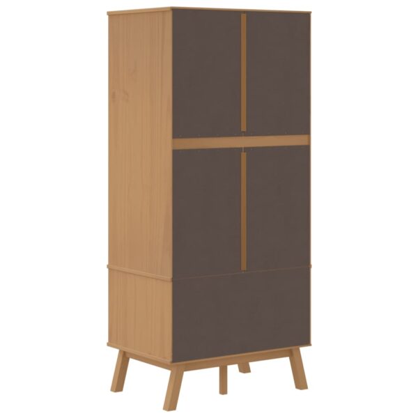 vidaXL Wardrobe OLDEN Brown 30.1"x20.9"x67.7" Solid Wood Pine - Image 9