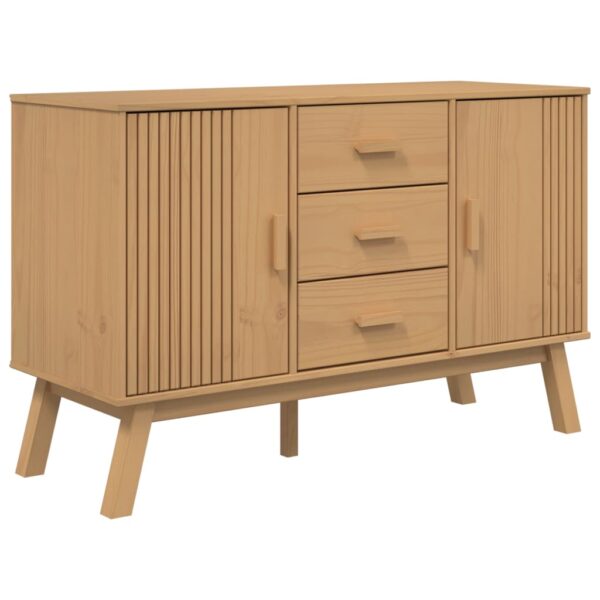 vidaXL Sideboard OLDEN Brown 44.9"x16.9"x28.9" Solid Wood Pine - Image 2