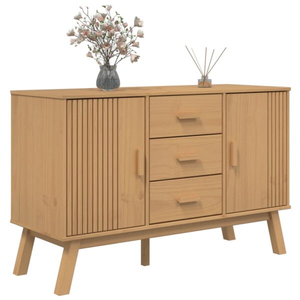 vidaXL Sideboard OLDEN Brown 44.9"x16.9"x28.9" Solid Wood Pine - Image 5