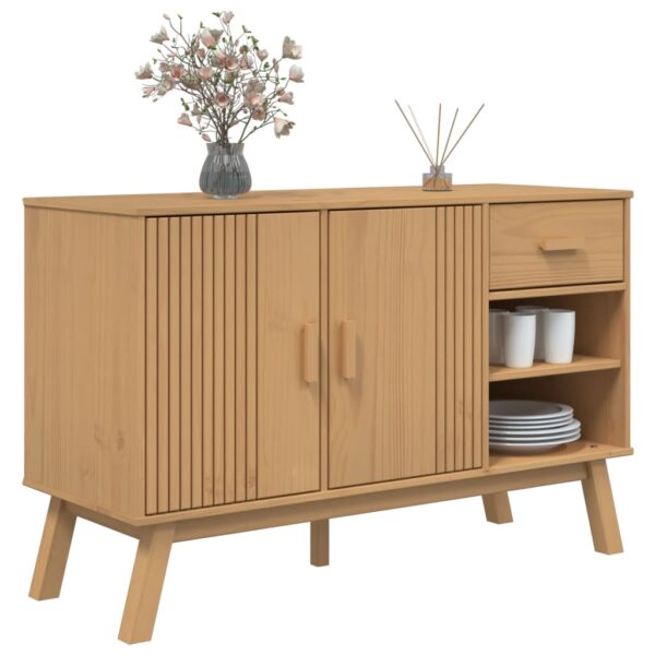 vidaXL Sideboard OLDEN Brown 44.9"x16.9"x28.9" Solid Wood Pine - Image 5