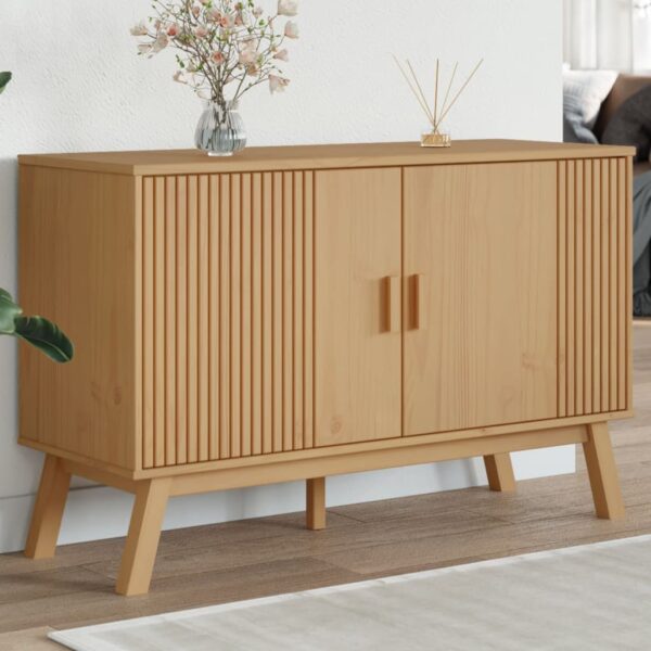 vidaXL Sideboard OLDEN Brown 44.9"x16.9"x28.9" Solid Wood Pine