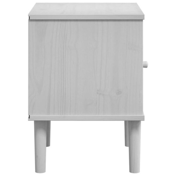 vidaXL Bedside Cabinet SENJA Rattan Look White 15.7"x13.8"x18.9" Solid Wood Pine - Image 7