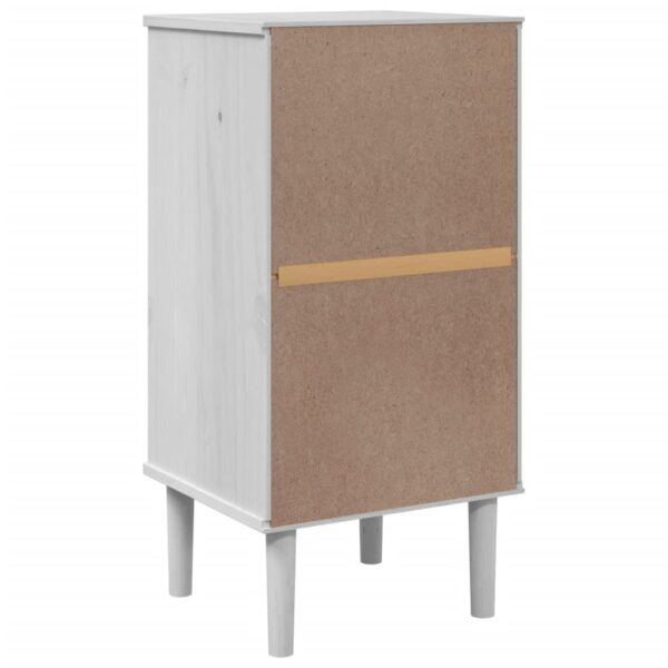 vidaXL Bedside Cabinet SENJA Rattan Look White 15.7"x13.8"x31.5" Solid Wood Pine - Image 8