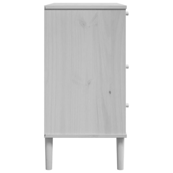 vidaXL Drawer Cabinet SENJA Rattan Look White 31.5"x15.7"x31.5" Solid Wood Pine - Image 7