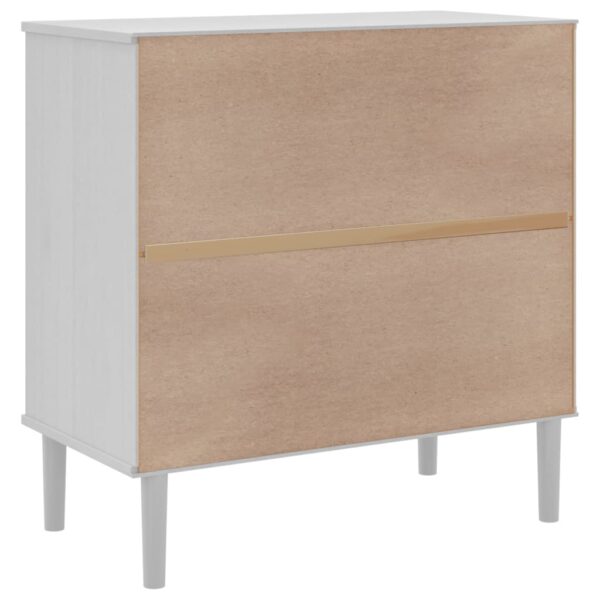 vidaXL Sideboard SENJA Rattan Look White 31.5"x15.7"x31.5" Solid Wood Pine - Image 8