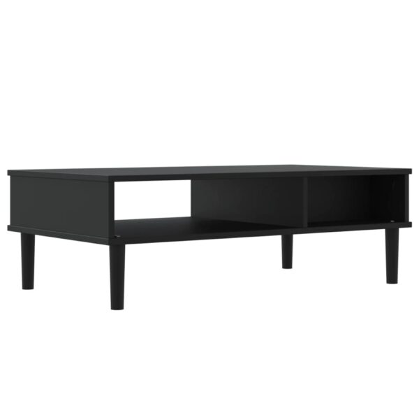 vidaXL Coffee Table SENJA Rattan Look Black 39.4"x21.7"x13" Solid Wood - Image 8