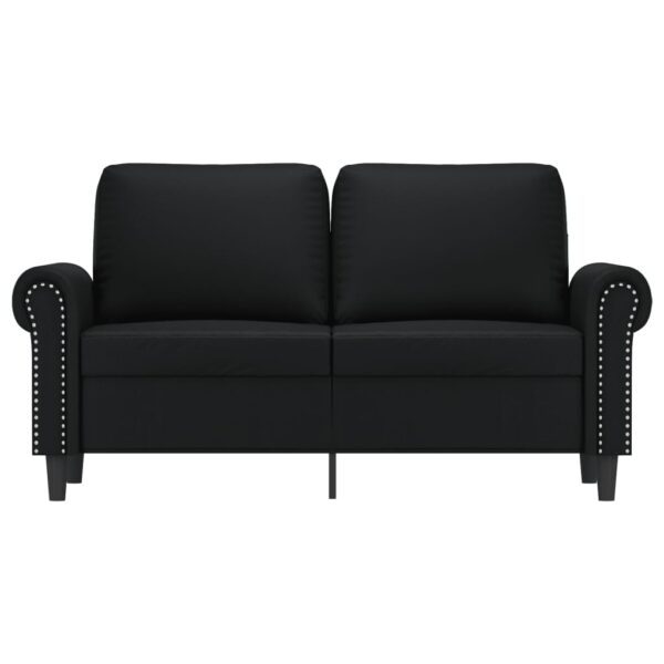 vidaXL 2-Seater Sofa Black 47.2" Faux Leather - Image 3