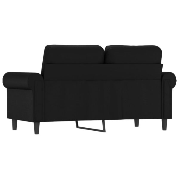 vidaXL 2-Seater Sofa Black 47.2" Faux Leather - Image 5