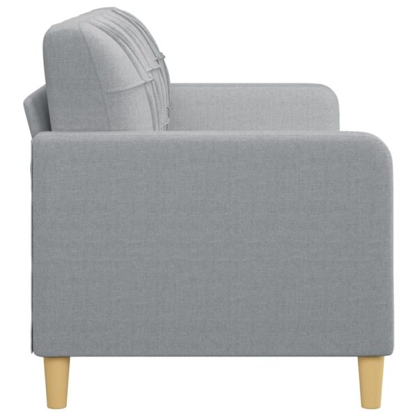 vidaXL 3-Seater Sofa Light Gray 70.9" Fabric - Image 4