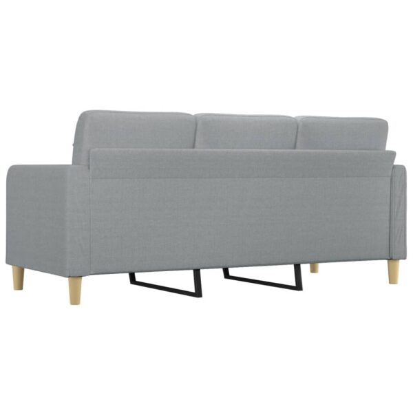 vidaXL 3-Seater Sofa Light Gray 70.9" Fabric - Image 5