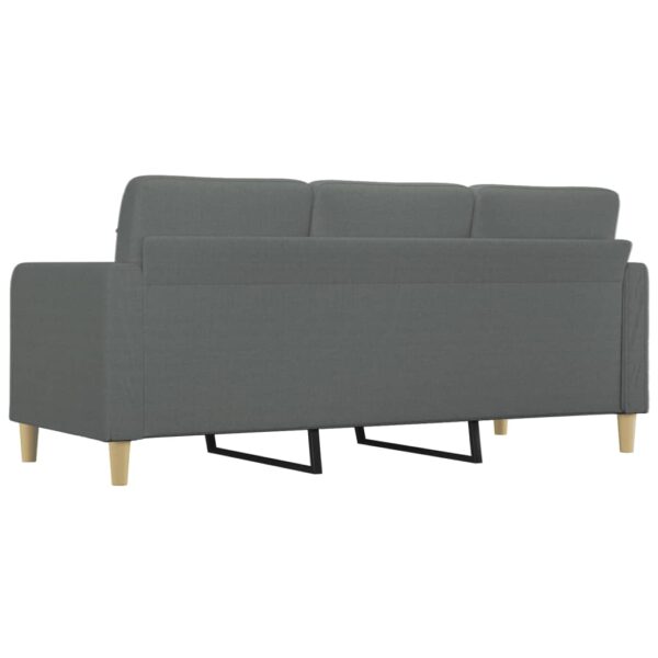 vidaXL 3-Seater Sofa Dark Gray 70.9" Fabric - Image 5