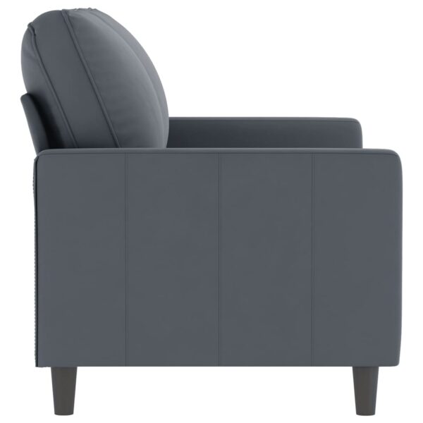 vidaXL 2-Seater Sofa Dark Gray 47.2" Velvet - Image 4