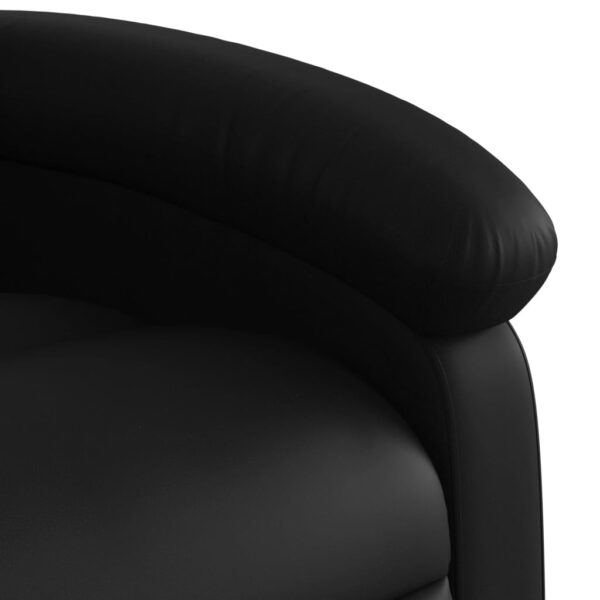 vidaXL Massage Recliner Chair Black Faux Leather - Image 9