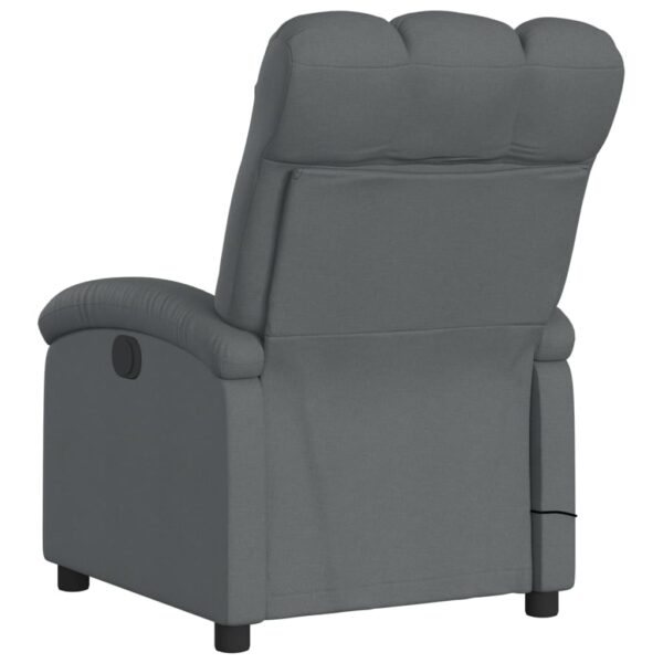 vidaXL Massage Recliner Chair Dark Gray Fabric - Image 6