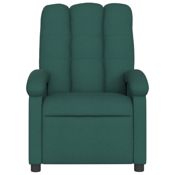 vidaXL Electric Massage Recliner Chair Dark Green Fabric - Image 8