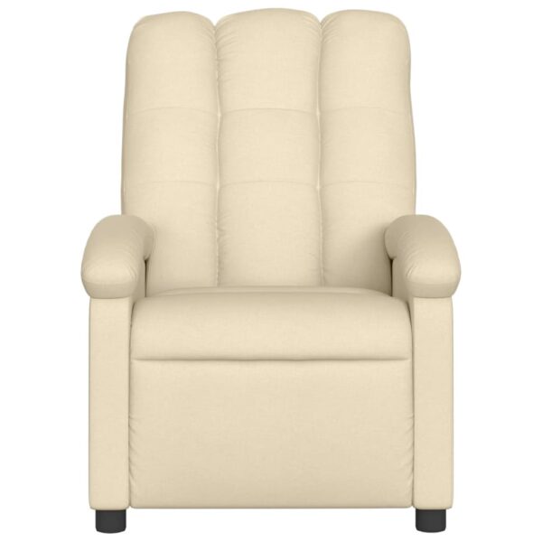 vidaXL Electric Massage Recliner Chair Cream Fabric - Image 8