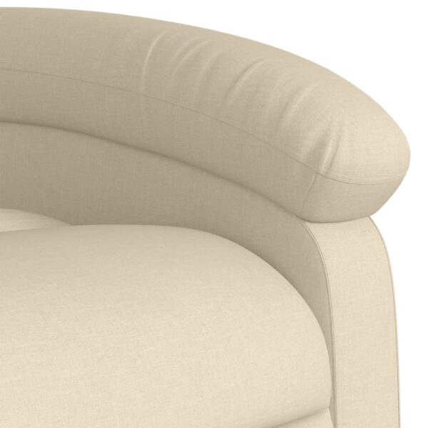 vidaXL Electric Massage Recliner Chair Cream Fabric - Image 10