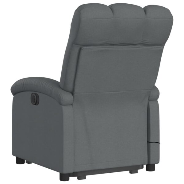 vidaXL Electric Stand up Massage Recliner Chair Dark Gray Fabric - Image 4