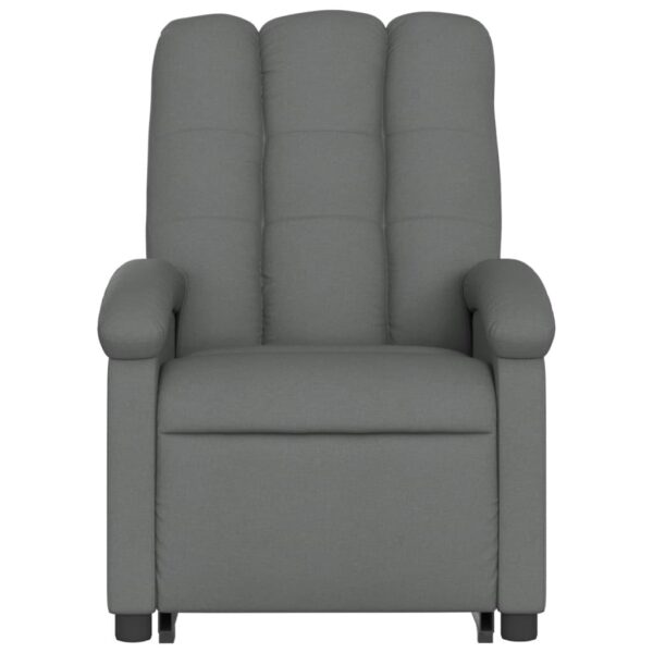 vidaXL Electric Stand up Massage Recliner Chair Dark Gray Fabric - Image 8