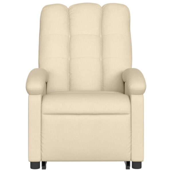 vidaXL Electric Stand up Massage Recliner Chair Cream Fabric - Image 8