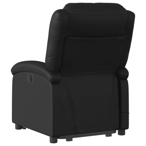 vidaXL Stand up Massage Recliner Chair Black Faux Leather - Image 4