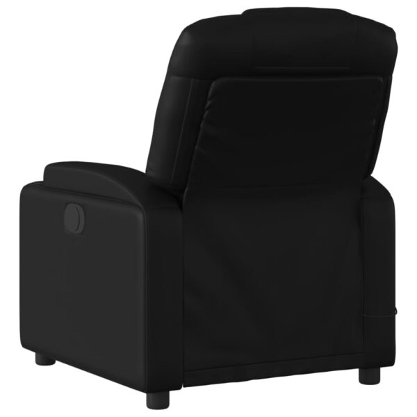 vidaXL Massage Recliner Chair Black Faux Leather - Image 4